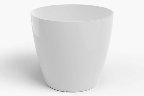 Pot en plastique San Remo blanc lustré
