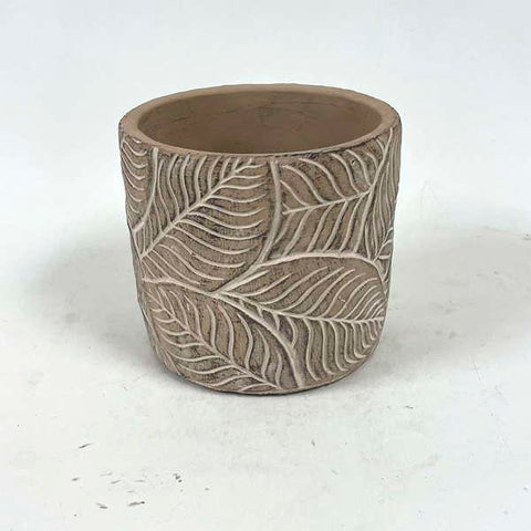 Vase texturé à motif de feuillage
