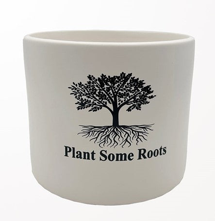 Pot blanc "Plant Some Roots"