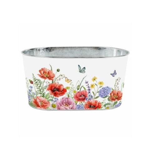 Cache-pot décoratif en métal Printemps