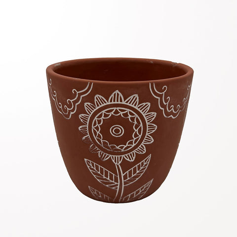 Vase décoratif avec motif de fleur