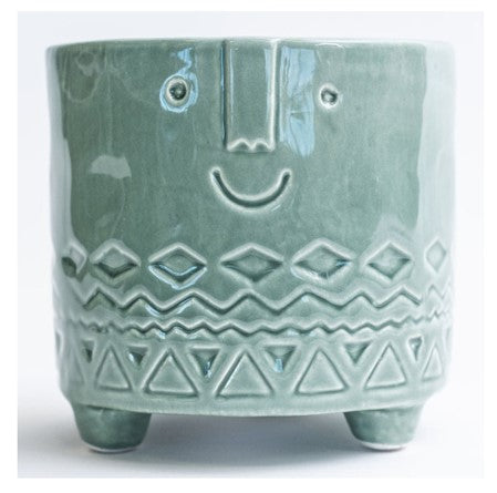 Vase à motif de visage