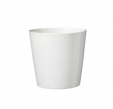 Pot Dallas style blanc lustré
