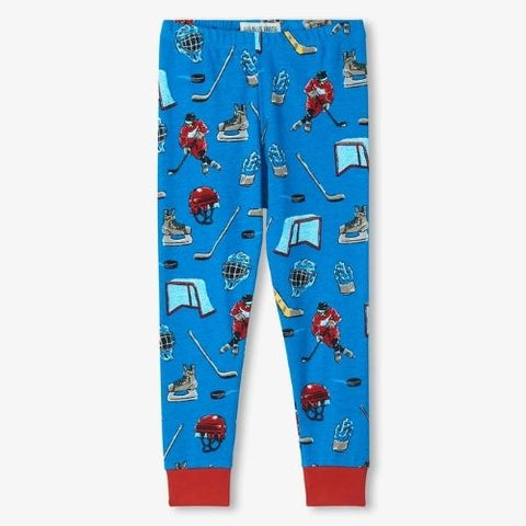 Ensemble pyjama pour enfant "Joueur de hockey Eat Sleep Play Hockey Repeat" bleu - Hatley Little Blue House