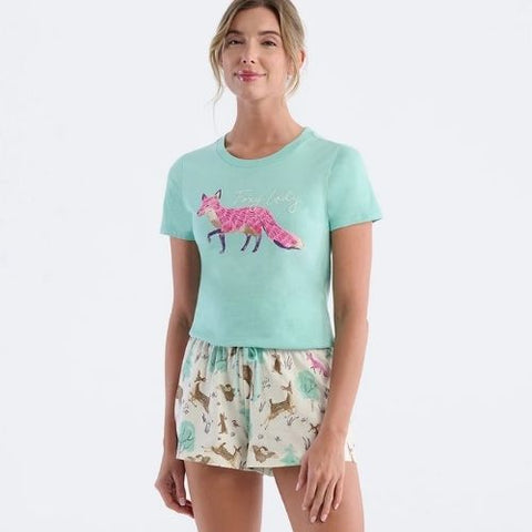 T-shirt de pyjama pour femme "Renarde Foxy Lady" - Hatley Little Blue House