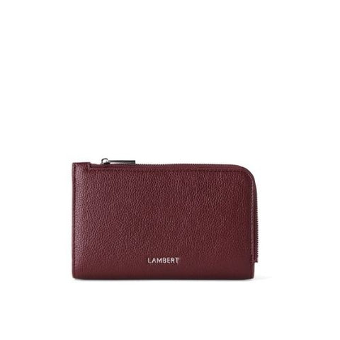 Portefeuille en cuir Quinn Cassis - Lambert