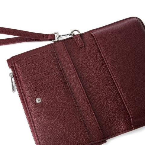 Portefeuille en cuir Quinn Cassis - Lambert
