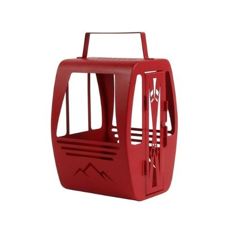 Lanterne décorative remontée mécanique Aspen rouge