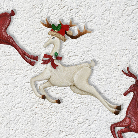 Art mural Renne rouge sauteur