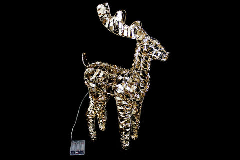 Renne décoratif lumineux or brillant