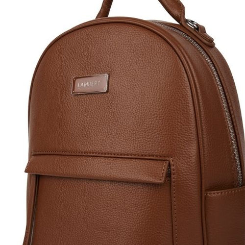 Sac à dos 3-en-1 Maude en cuir vegan noisette - Lambert