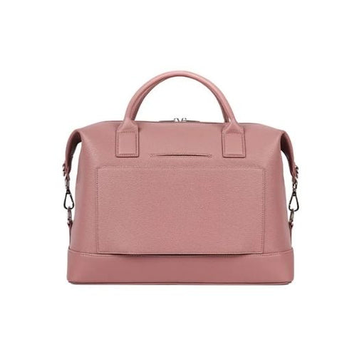 Petit sac de voyage en cuir vegan Mae rose - Lambert