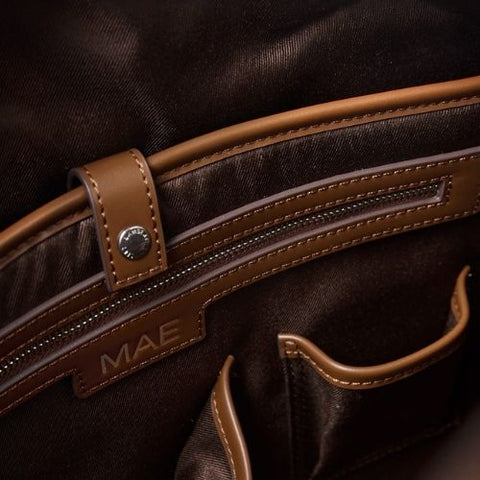 Sac de voyage Mae en cuir vegan chocolat – Lambert