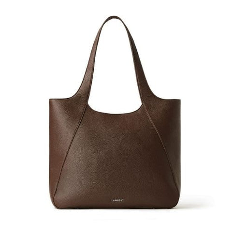 Sac fourre-tout Stacey en cuir vegan chocolat – Lambert