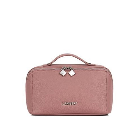 Trousse à maquillage en cuir vegan Jolie rose - Lambert