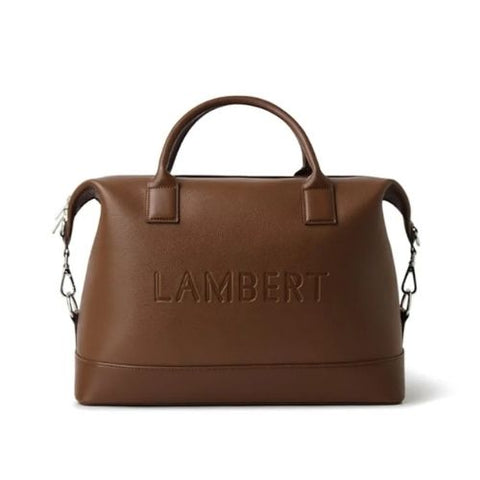 Sac de voyage Mae en cuir vegan chocolat – Lambert