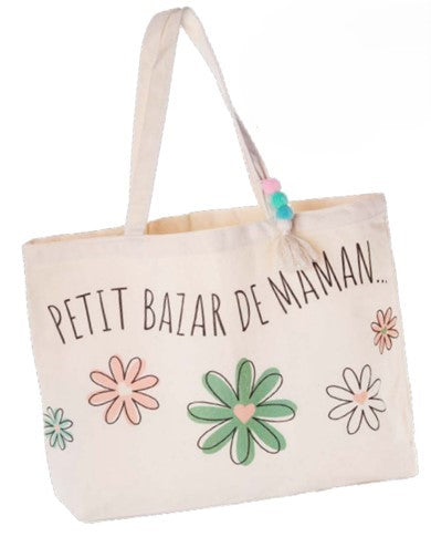 Sac en coton "Petit bazar de maman" - Chantal Lacroix