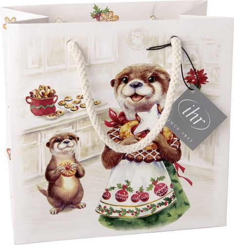 Sac cadeau – Loutres pâtissières de Noël