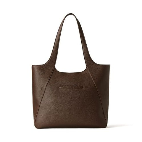 Sac fourre-tout Stacey en cuir vegan chocolat – Lambert