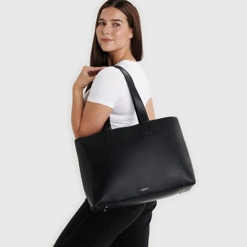 Sac fourre-tout en cuir vegan Danyka noir - Lambert
