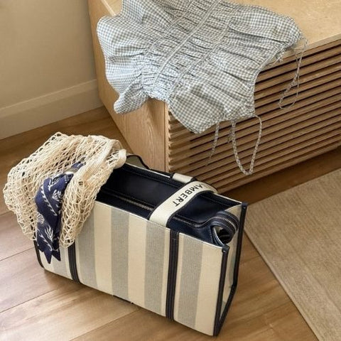 Sac Fourre-tout en canevas marine Erica - Lambert