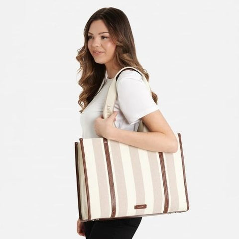 Sac fourre-tout en canevas Erica noisette - Lambert