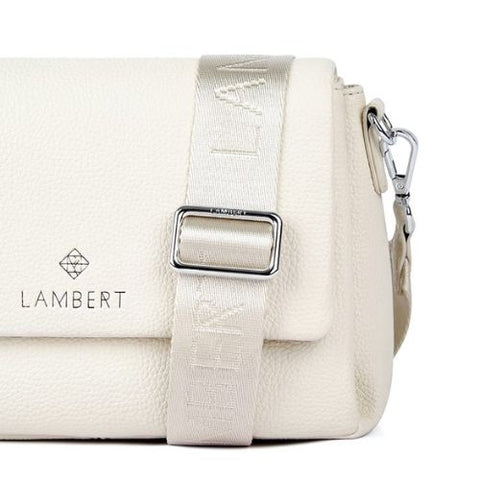 Sac à main bandoulière en cuir vegan Judy blanc - Lambert