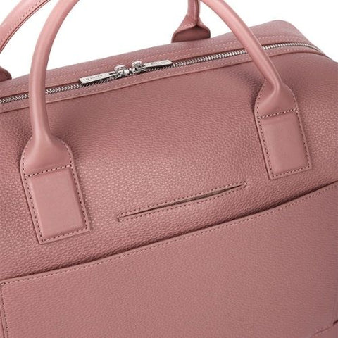 Petit sac de voyage en cuir vegan Mae rose - Lambert
