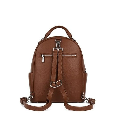 Sac à dos 3-en-1 Maude en cuir vegan noisette - Lambert