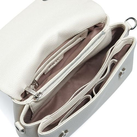 Sac à main bandoulière en cuir vegan Judy blanc - Lambert