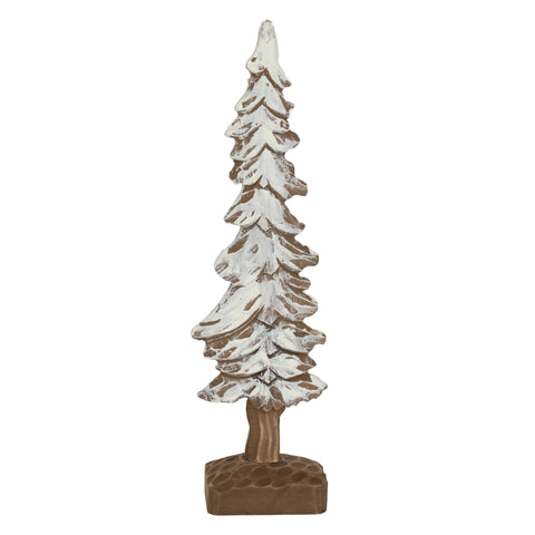 Sapin décoratif en bois givré