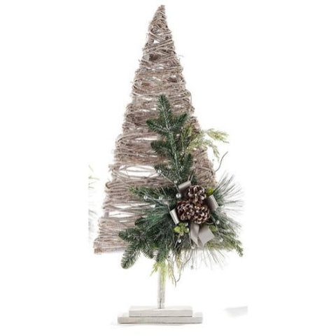 Sapin de Noël en rotin