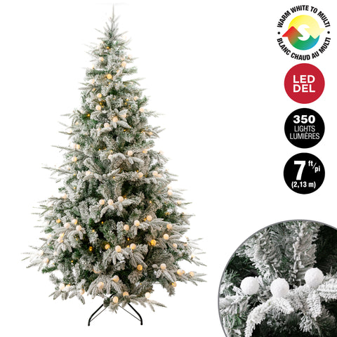 Sapin de Noël artificiel givré