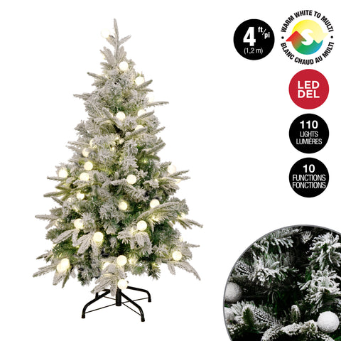 Sapin de Noël artificiel enneigé