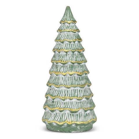 Sapin scintillant vert et or