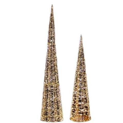Sapin décoratif lumineux – Or brillant au LED