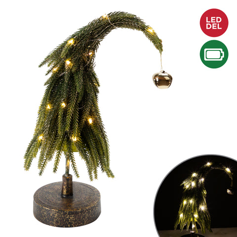 Sapin de Noël tombant avec lumières DEL