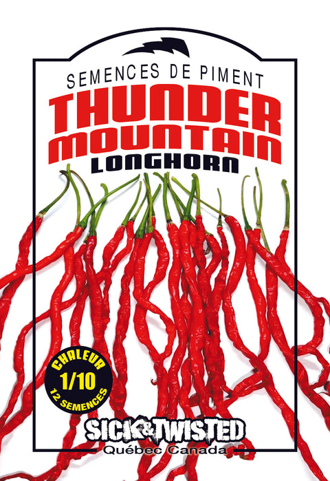 Semence de "Piment Thunder Mountain Longhorn"