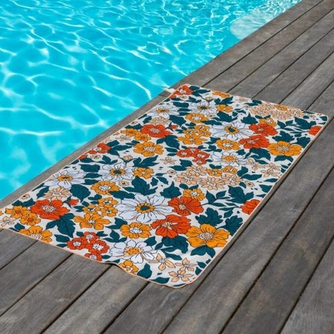 Serviette en microfibre "Fleur vintage" - K5 Clothing