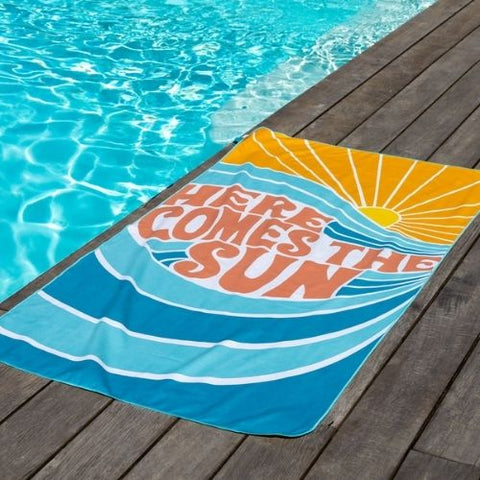 Serviette en microfibre "Plage rétro" - K5 Clothing