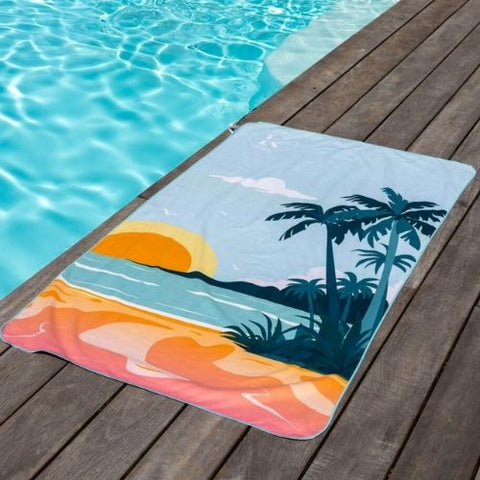 Serviette en microfibre "Soleil couchant" - K5 Clothing