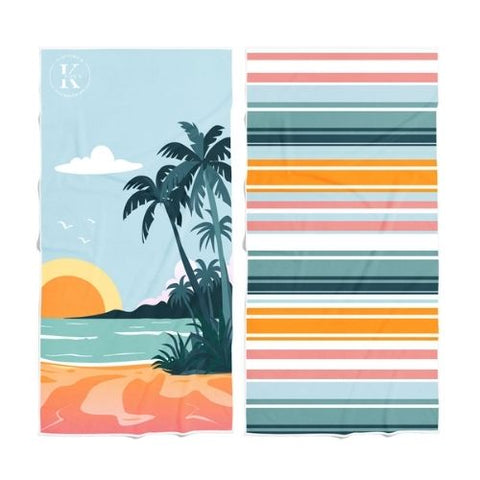 Serviette en microfibre "Soleil couchant" - K5 Clothing