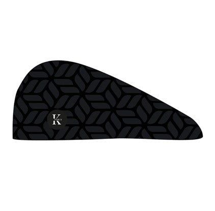 Serviette pour cheveux en microfibre "Noir et chic" K5 Clothing