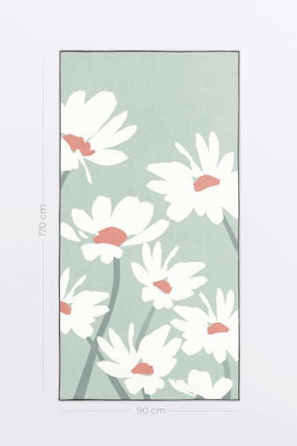 Serviette de bain "Collection Marguerite en brise" Sauge - SOLEM