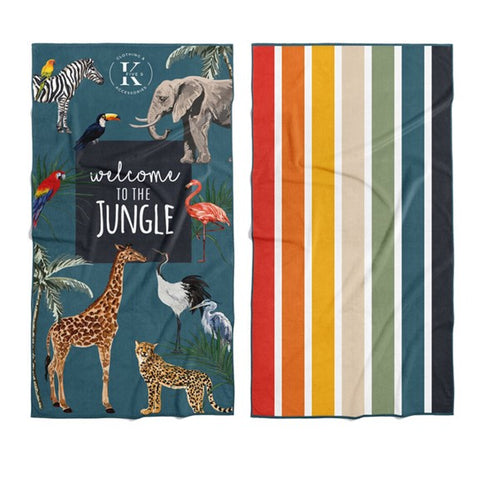 Serviette en microfibre "Bienvenue dans la jungle" K5 Clothing