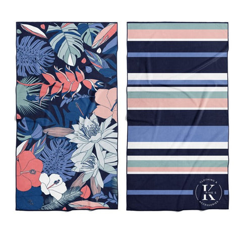 Serviette en microfibre "Fleur mauve" K5 Clothing