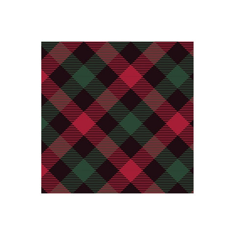 Serviettes de table à carreaux rouges, verts et noirs