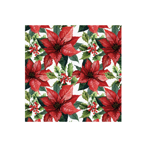 Serviettes de table poinsettia rouge