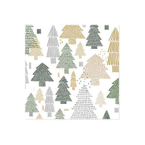 Serviette de table motif sapins modernes