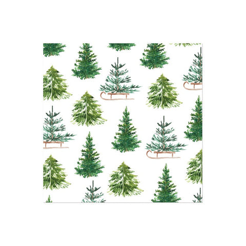 Serviettes de table motif sapins de Noël